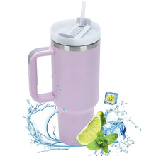 Load image into Gallery viewer, 40oz Insulated Tumbler With Handle And Straw