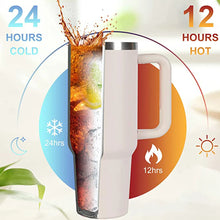 Load image into Gallery viewer, 40oz Insulated Tumbler With Handle And Straw