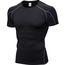 Load image into Gallery viewer, Quick Dry Running Shirt Men Rashgard Fitness Sport Gym T-shirt Bodybuilding Gym Clothing Workout Short Sleeve Tshirt For Men
