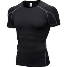 Load image into Gallery viewer, Quick Dry Running Shirt Men Rashgard Fitness Sport Gym T-shirt Bodybuilding Gym Clothing Workout Short Sleeve Tshirt For Men