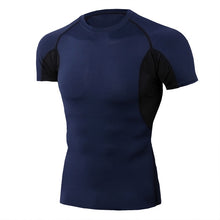 Load image into Gallery viewer, Quick Dry Running Shirt Men Rashgard Fitness Sport Gym T-shirt Bodybuilding Gym Clothing Workout Short Sleeve Tshirt For Men